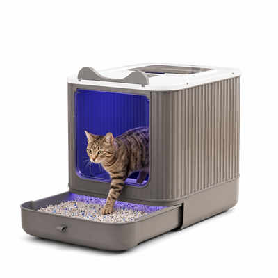 Top & Front Entry Cat Litter Tray