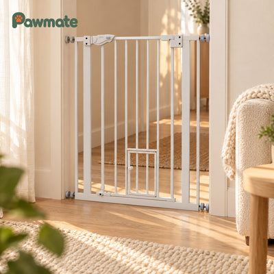 Extra-Tall Pet Gate with Cat Flap