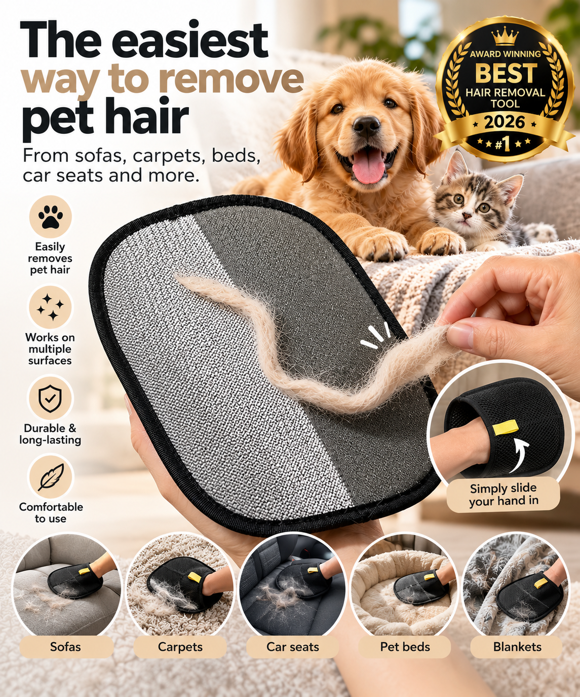 Pet Hair Removal Glove