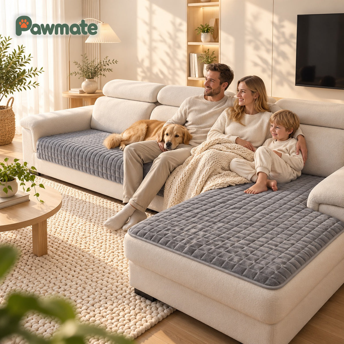 Pawmate® Cosy Non-slip Pet Sofa Cover